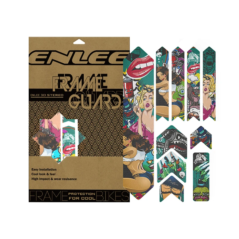 2020 hot selling ENLEE 3D PVC BIke Stickers Anti-Slip MTB Frame Protection Stickers, Colorful
2020 hot selling ENLEE 3D PVC BIke Stickers Anti-Slip MTB Frame Protection Stickers, Colorful