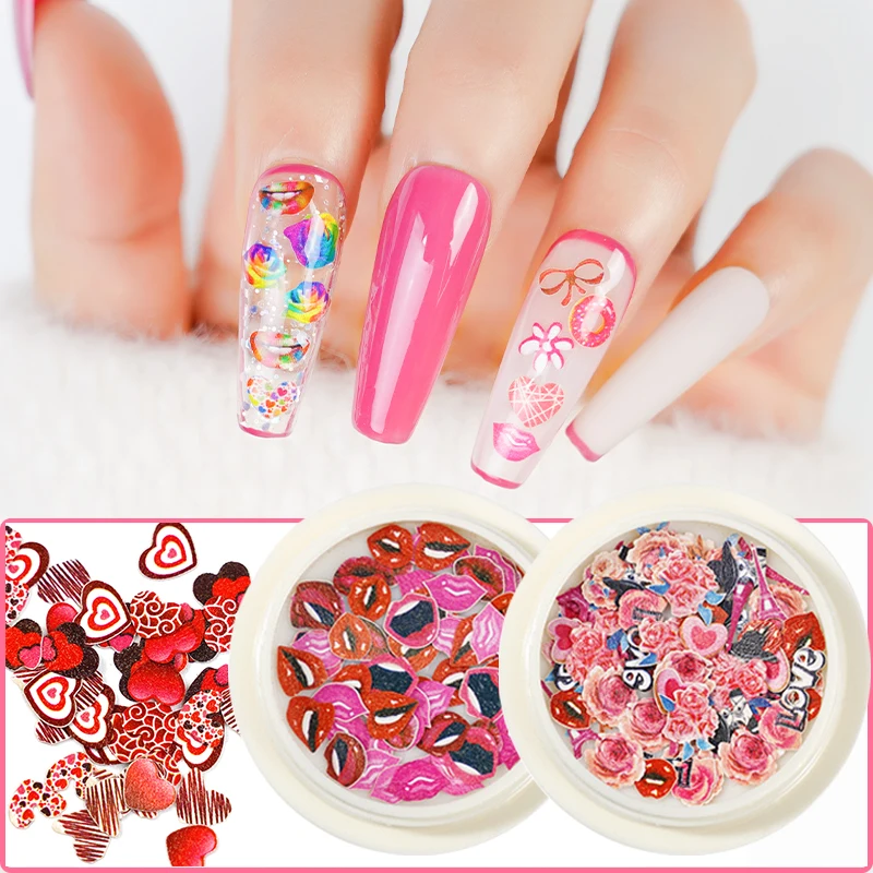 12 Type Heart 3D Sweet Sequins Red Design Valentine's Day Accessories Manicure For Nail Art Glitter Flake Stickers Decorations, As shown
12 Type Heart 3D Sweet Sequins Red Design Valentine's Day Accessories Manicure For Nail Art Glitter Flake Stickers Decorations, As shown