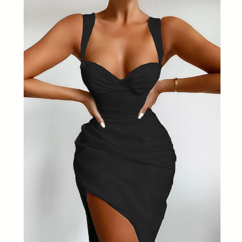L Solid Color Sleeveless Steel Ring Strap Backless Fashion Bodycon Dresses Women Sexy Dresses Women Party Autumn Dress, White
L Solid Color Sleeveless Steel Ring Strap Backless Fashion Bodycon Dresses Women Sexy Dresses Women Party Autumn Dress, White