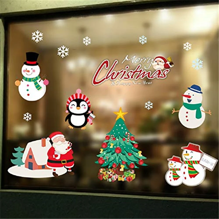 custom pvc window sticker christmas static cling