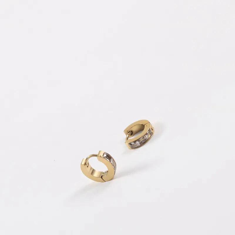 JOOLIM High End 18K Gold Plated Rectangle Zirconia Mini Hoop Earrings Jewelry Stainless Steel Earrings for Women
JOOLIM High End 18K Gold Plated Rectangle Zirconia Mini Hoop Earrings Jewelry Stainless Steel Earrings for Women