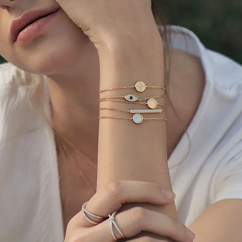 ZOLA Wholesale high quality jewelry sterling silver fashion adjustable eye pendant bracelet Women Fine Jewelry, Photo
ZOLA Wholesale high quality jewelry sterling silver fashion adjustable eye pendant bracelet Women Fine Jewelry, Photo