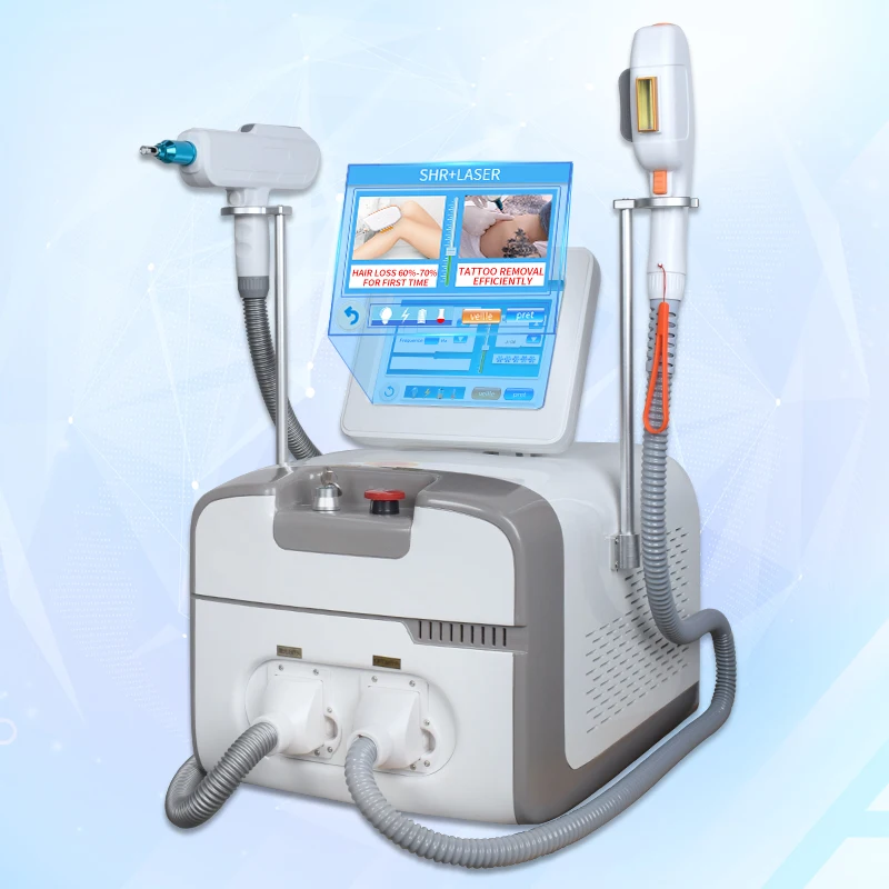 Professional 2 in 1 multi-functional machine for RF Laser Tattoo E-light SHR IPL Hair Removal equipment
Professional 2 in 1 multi-functional machine for RF Laser Tattoo E-light SHR IPL Hair Removal equipment