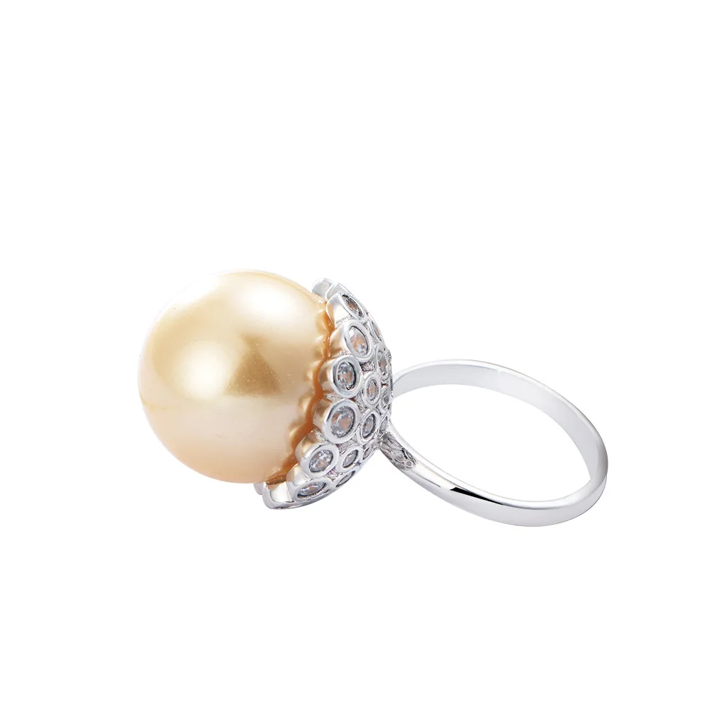 Personality exaggerated style sterling silver rings jewelry 925 sterling silver big pearl ring women, As pics
Personality exaggerated style sterling silver rings jewelry 925 sterling silver big pearl ring women, As pics