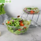 簡単グリーンパーフェクトディスプレイ透明新鮮な使い捨てフルーツ容器プラスチックサラダボウルペットドーム蓋