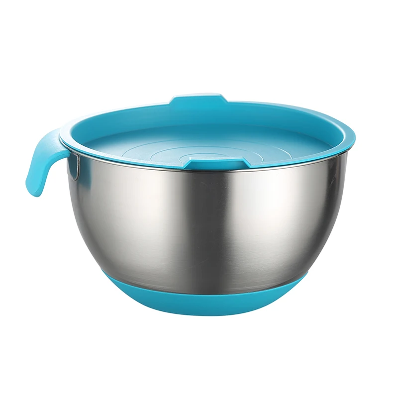 Wholesale chef 3 piece kitchcen stainless steel Bowl mixing bowl set with pp lid, Customized color acceptable 
Wholesale chef 3 piece kitchcen stainless steel Bowl mixing bowl set with pp lid, Customized color acceptable