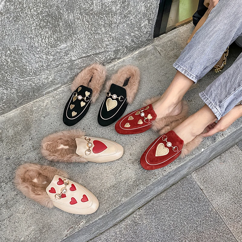 Slippers Loafers Flat Bottom Baotou Ladies Shoes High Quality Leather Rabbit Hair Plush Leather Winter Gel
Slippers Loafers Flat Bottom Baotou Ladies Shoes High Quality Leather Rabbit Hair Plush Leather Winter Gel