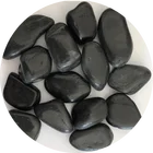 high polished black pebble stone for landscaping