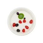 7 Inch Eco-friendly Sustainable Sugarcane Biodegradable Plate Compostable Disposable Round Tableware Plate