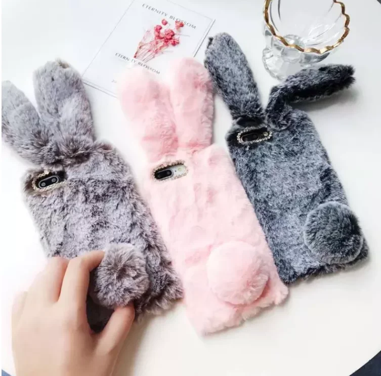 3D Plush Rabbit Fur Cell Mobile Phone Case For iphone 11 Pro Max case, Like the picture
3D Plush Rabbit Fur Cell Mobile Phone Case For iphone 11 Pro Max case, Like the picture