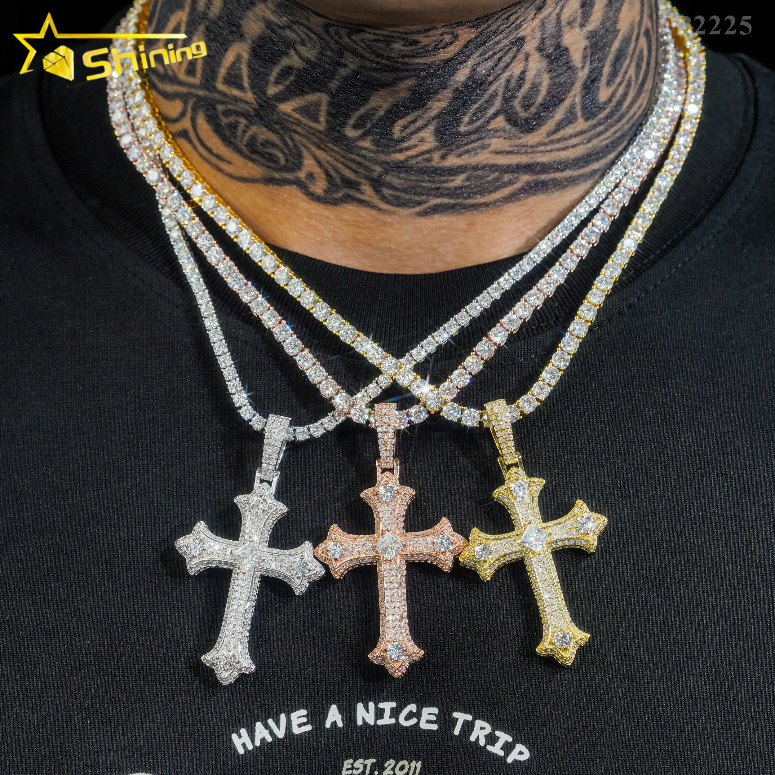 Hot selling lab diamond cross pendants & charms 18k gold plated hip hop jewelry 925 sterling silver necklace pendants
Hot selling lab diamond cross pendants & charms 18k gold plated hip hop jewelry 925 sterling silver necklace pendants