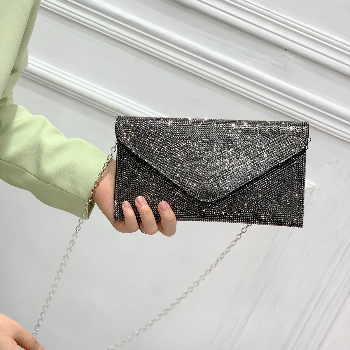 

bolsos para mujeres Hot selling banquet party envelope bag chains rhinestone clutch bag evening bags for ladies 2023