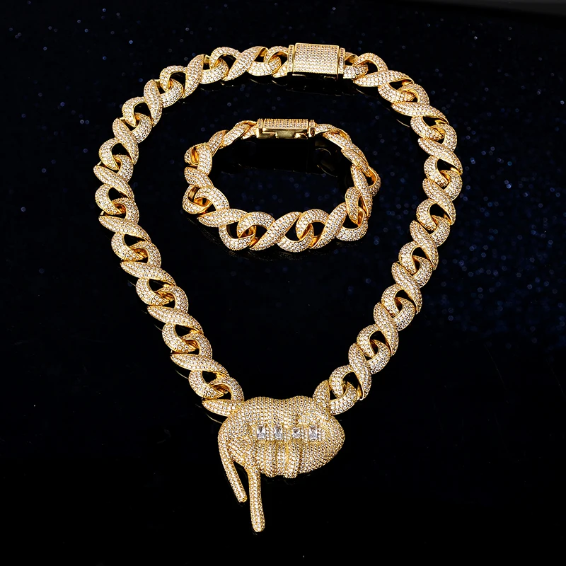 New Design Hip Hop Women Jewelry Ice Out Pink White CZ Dip Mouth Choker Fashion Tear Drop Lip Pendant Chain Necklace
New Design Hip Hop Women Jewelry Ice Out Pink White CZ Dip Mouth Choker Fashion Tear Drop Lip Pendant Chain Necklace