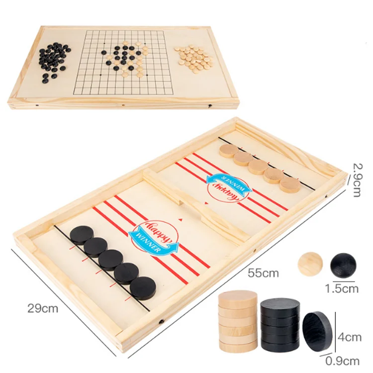 factory best selling funny board game 2 in 1 portable wooden fast sling puck Gomoku Game
factory best selling funny board game 2 in 1 portable wooden fast sling puck Gomoku Game