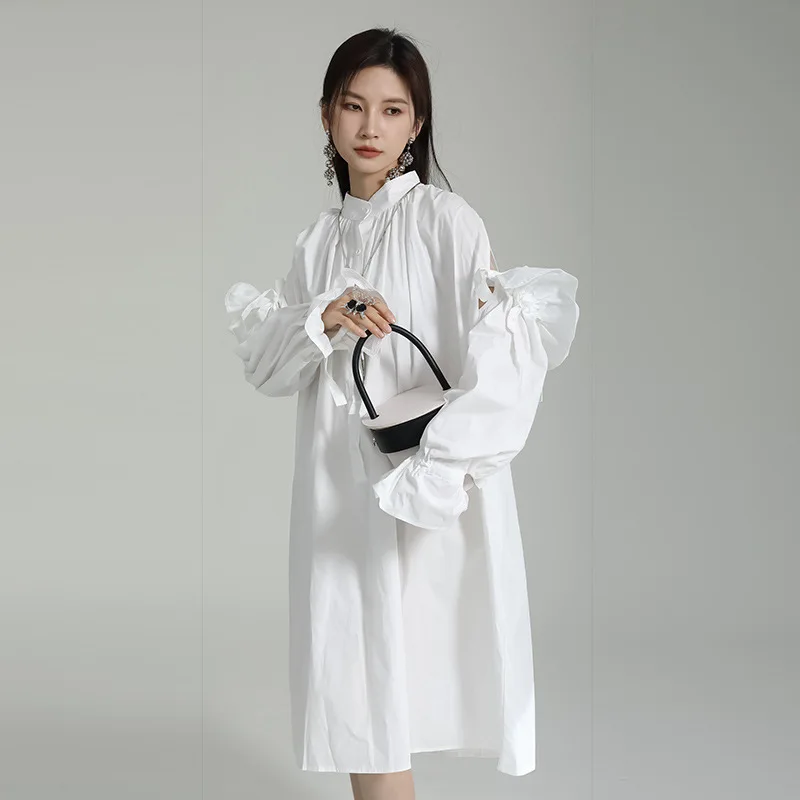 2023 Design Sense Fairy Two-wear Dress With Detachable Sleeves Loose Mid-length Women's Blouses & Shirts Vintage
2023 Design Sense Fairy Two-wear Dress With Detachable Sleeves Loose Mid-length Women's Blouses & Shirts Vintage