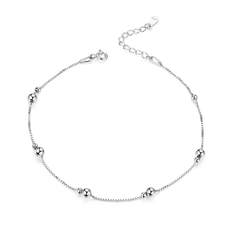 SCT005 Summer beach Chic 925 Sterling Silver Ankle Chain Beads Foot Anklet Leg Ornaments For Woman
SCT005 Summer beach Chic 925 Sterling Silver Ankle Chain Beads Foot Anklet Leg Ornaments For Woman