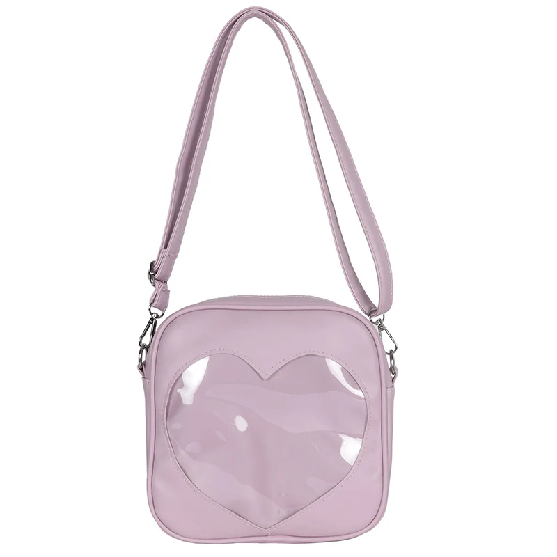 Custom Transparent Heart Clear PVC Window Ita Bags Fashion PU Leather Crossbody Bags Women Handbag, Black/white/blue/pink/purple
Custom Transparent Heart Clear PVC Window Ita Bags Fashion PU Leather Crossbody Bags Women Handbag, Black/white/blue/pink/purple