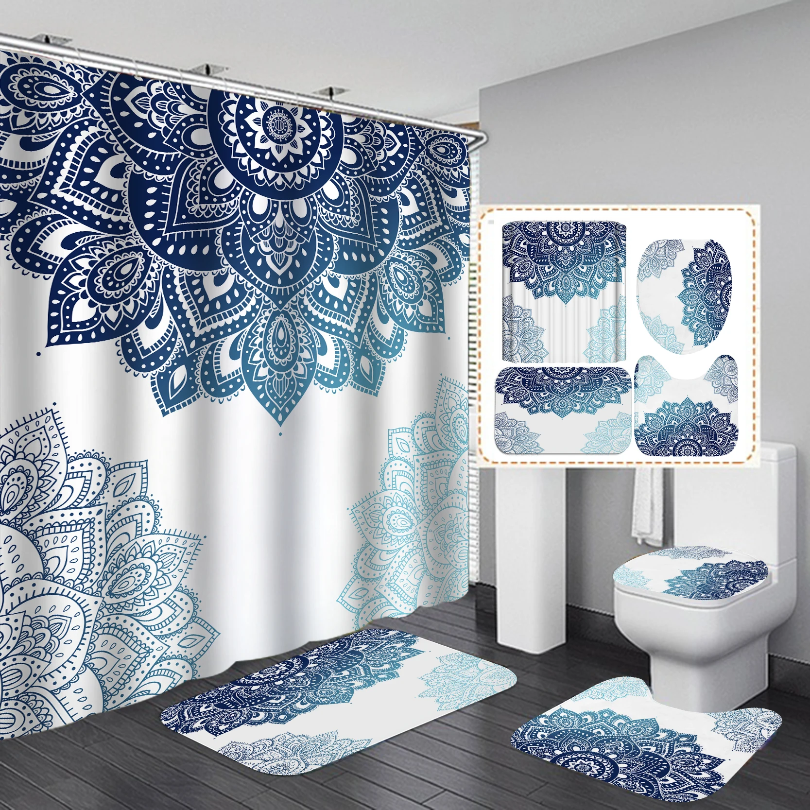 Bathroom Accessories Extra Wide Shower Curtain Waterproof, Custom Printed Wholesale Extra Long Shower Curtain Set/
Bathroom Accessories Extra Wide Shower Curtain Waterproof, Custom Printed Wholesale Extra Long Shower Curtain Set/