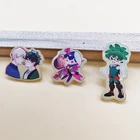 Custom acrylic plastic material anime character Luminous brooch badge reel with fix functions