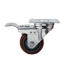 FHJ-303/403/503 Good quality 3 -5 inch industrial fixed PU brake caster wheel hardware locking caster