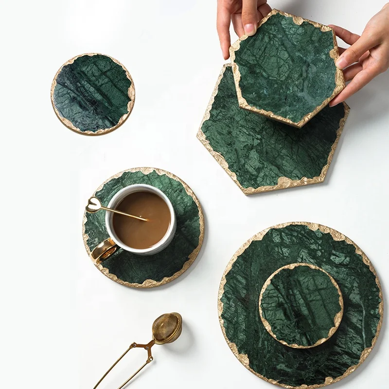 Handmade Round Non-slip Emerald Real Marble Coaster for Bar Kitchen Home Decor, Pure natural green marble
Handmade Round Non-slip Emerald Real Marble Coaster for Bar Kitchen Home Decor, Pure natural green marble