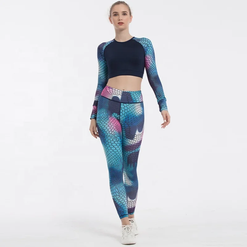 OEM Yoga Set Women 2pcs Printed Jumpsuit Women's Sports Fitness Long Sleeve Gym Crop Top High Waist Leggings Fitness Sports Wear
OEM Yoga Set Women 2pcs Printed Jumpsuit Women's Sports Fitness Long Sleeve Gym Crop Top High Waist Leggings Fitness Sports Wear