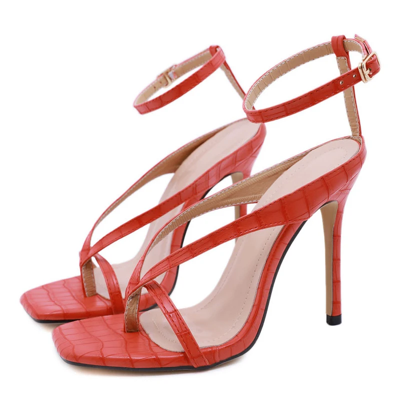 Hot Selling Fashion Ladies Sandals Candy Color High Heel Square Toe Flip Toe Ankle Belt Buckle Womens Heel Sandals
Hot Selling Fashion Ladies Sandals Candy Color High Heel Square Toe Flip Toe Ankle Belt Buckle Womens Heel Sandals