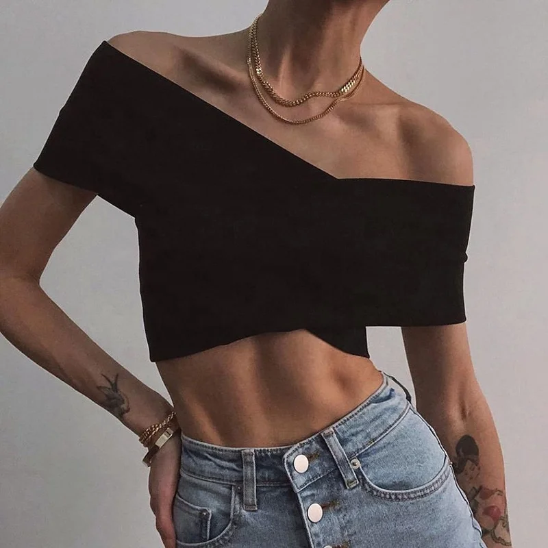 HONGHANYUAN Spring/summer 2022 Women's New Short Sleeves Solid Color Slim Crop Top Fashion A Word Shoulder T-shirt Sexy Tank Top, 3 colors
HONGHANYUAN Spring/summer 2022 Women's New Short Sleeves Solid Color Slim Crop Top Fashion A Word Shoulder T-shirt Sexy Tank Top, 3 colors