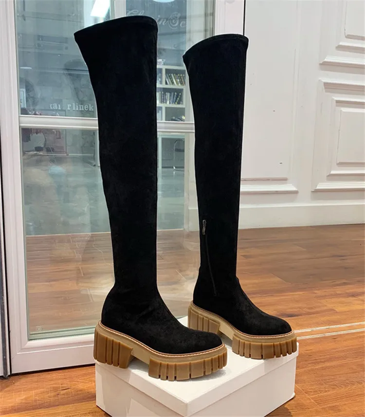 Winter Fashion Solid Color Leather Velvet Over Knee Platform Thigh High Boots Women Shoes, Customized color
Winter Fashion Solid Color Leather Velvet Over Knee Platform Thigh High Boots Women Shoes, Customized color