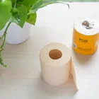 3ply natural bamboo pulp toilet brown color tissue paper