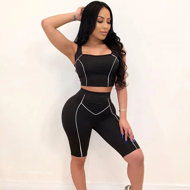 Hot Sale Fashion Solid Color Bodycon Sport Outfits Women Sleeveless Short Pants Two Piece Set, Picture color
Hot Sale Fashion Solid Color Bodycon Sport Outfits Women Sleeveless Short Pants Two Piece Set, Picture color