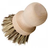 100% Wood Handle and Coconut Bristles Cleaning Scrub Brush for Cast Iron Skillet Pots Pans