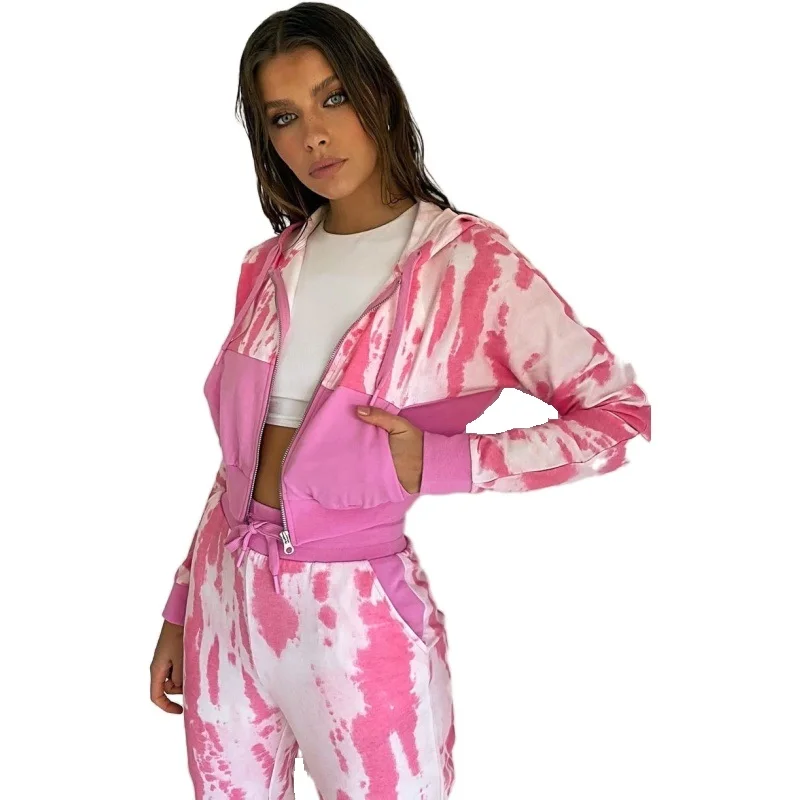 BBOY11704 tie-dye Sports trend new tie dye jogg wear hooded jacket yoga women sportswear cheap fitness clothing set
BBOY11704 tie-dye Sports trend new tie dye jogg wear hooded jacket yoga women sportswear cheap fitness clothing set