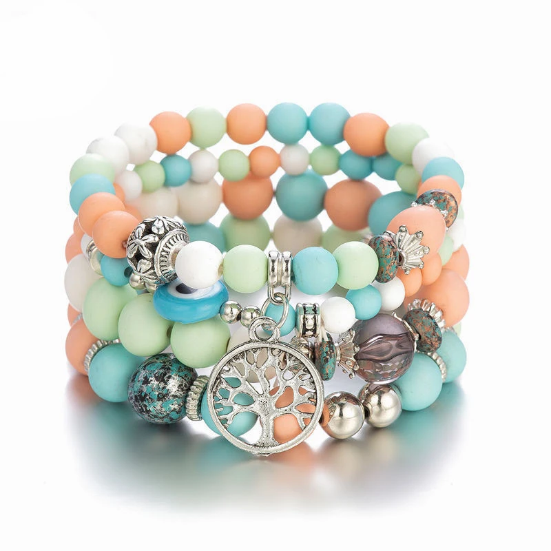 Tide tassel rhinestone Tree of Life pendant temperament elegant multilayer bangle beaded bracelet with inspirational charm
Tide tassel rhinestone Tree of Life pendant temperament elegant multilayer bangle beaded bracelet with inspirational charm