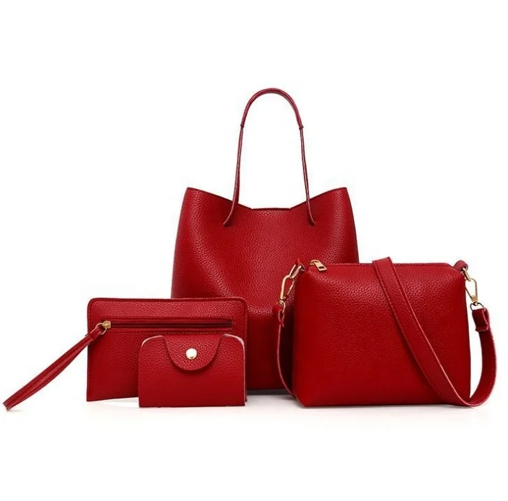 Wholesale 4pcs women handbag set fashion PU leather women purses handbag leisure ladies shoulder handbag set
Wholesale 4pcs women handbag set fashion PU leather women purses handbag leisure ladies shoulder handbag set