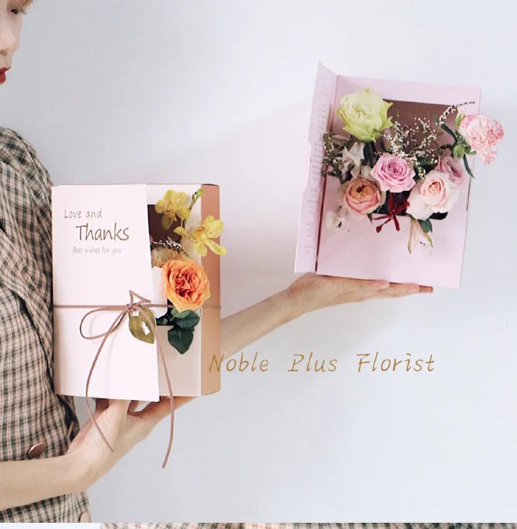 flower gift packaging box magnetic foldable gift