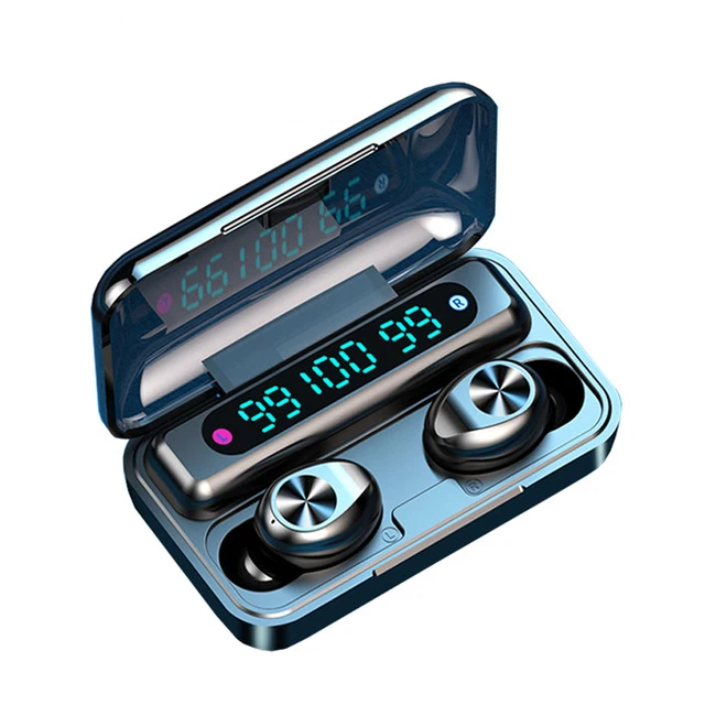 F9-10 Black Earphone 2000mAh Charging Case 3 LCD LED Battery Display Headphone Playtime in-Ear True Wireless Earbuds TWS F9-10
F9-10 Black Earphone 2000mAh Charging Case 3 LCD LED Battery Display Headphone Playtime in-Ear True Wireless Earbuds TWS F9-10