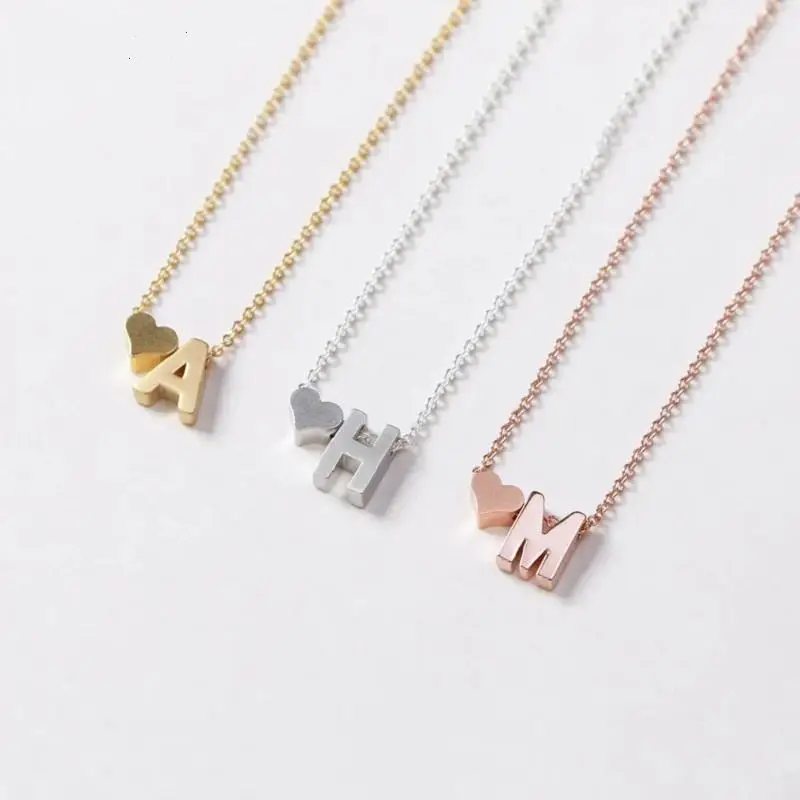 2023 Initial Necklace 18K Gold Plated Stainless Steel Heart And 26 Letter Necklace Luxury Initial Necklace Valentine's Day Gift
2023 Initial Necklace 18K Gold Plated Stainless Steel Heart And 26 Letter Necklace Luxury Initial Necklace Valentine's Day Gift