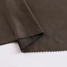 Factory direct supply custom super stretch weft knit spandex polyester fabric suede