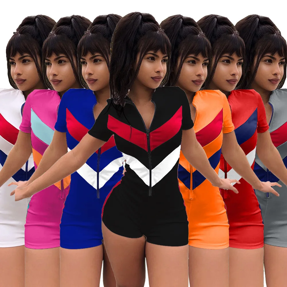 DLL DN8087 women casual wear patchwork fitted knitted romper v-neck vest short jumpsuit, As picture or customized make
DLL DN8087 women casual wear patchwork fitted knitted romper v-neck vest short jumpsuit, As picture or customized make