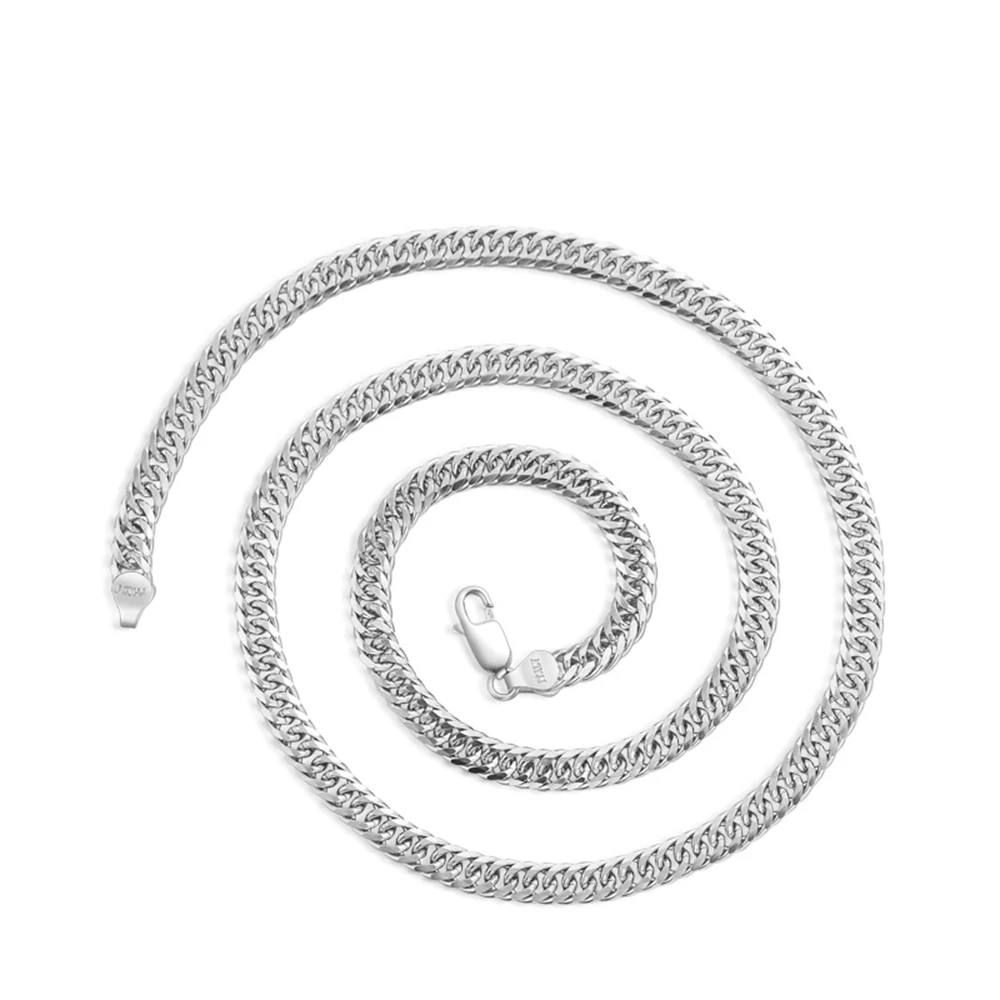 4MM Wide Men's Cuban Link Chains High Quality Polishing Chain Without Pendant S925 Sterling Silver Necklace for Men, Silver color
4MM Wide Men's Cuban Link Chains High Quality Polishing Chain Without Pendant S925 Sterling Silver Necklace for Men, Silver color