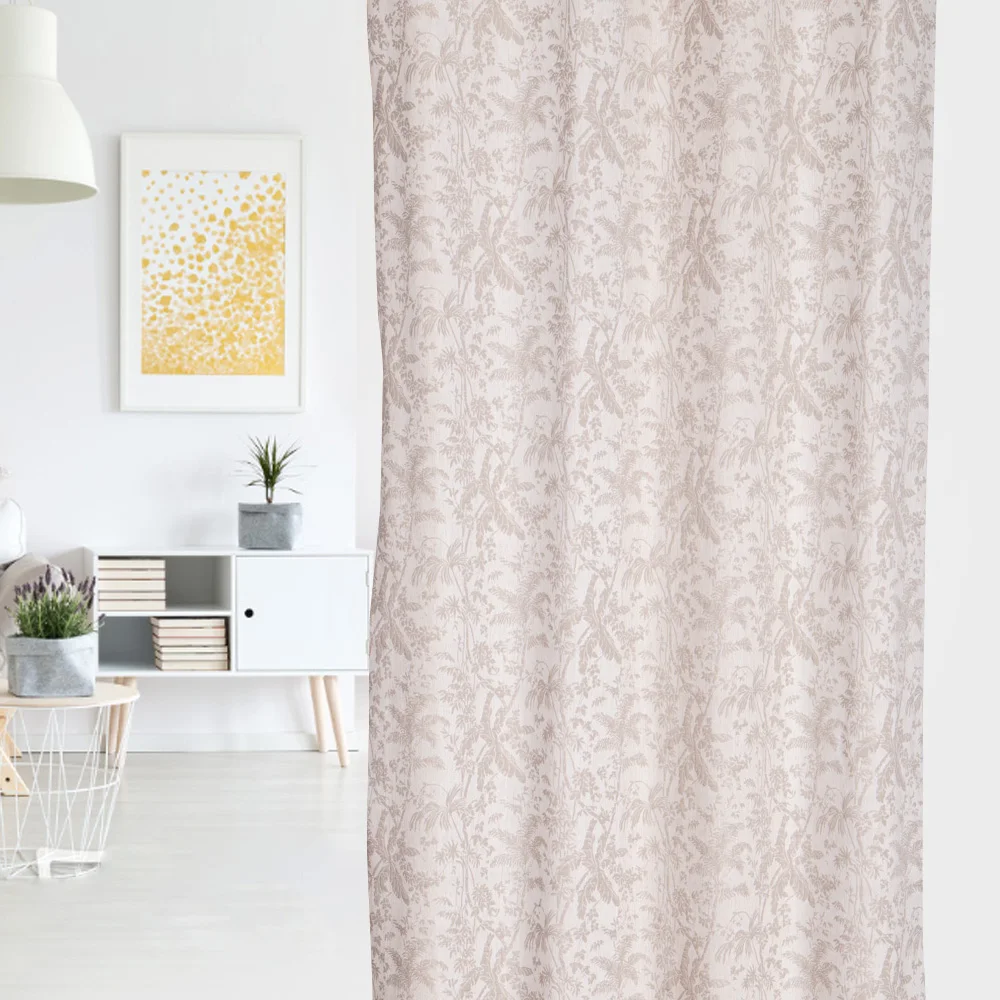 2020 newest design 100%cotton curtain for living room