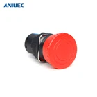 ANIUEC 16mm waterproof push button latching emergency stop switch