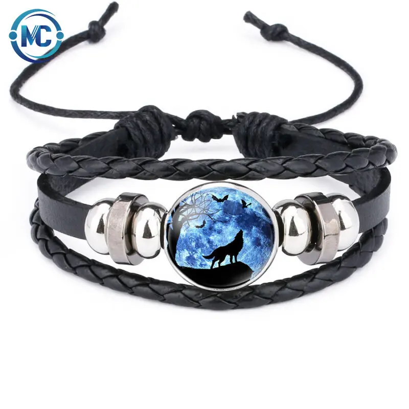 Fashion new multi-color night Wolf hand woven beaded leather bracelet summer multi-layer punk bracelet bracelet, Multicolor
Fashion new multi-color night Wolf hand woven beaded leather bracelet summer multi-layer punk bracelet bracelet, Multicolor