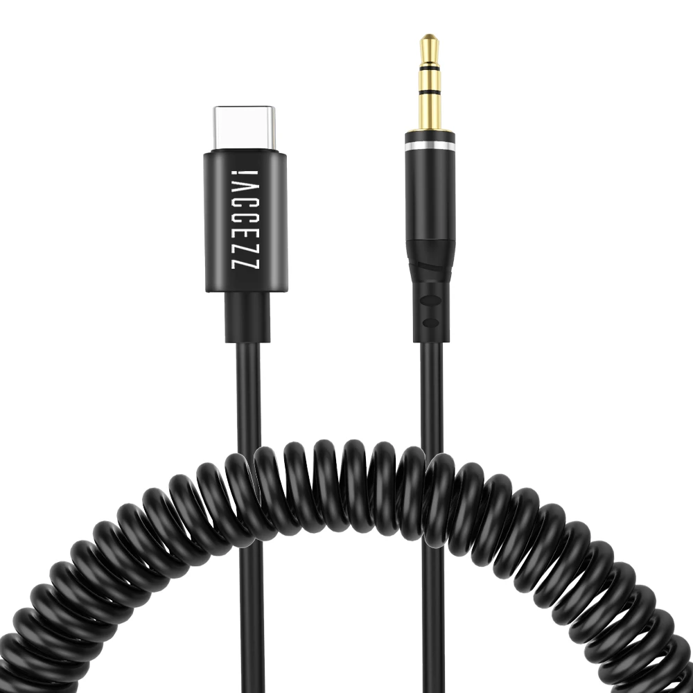 Hot Selling 2021 3.5mm Jack Audio Cable 3.5 mm Male to Type C Cable Spring DAC USB C Universal Headphones Speaker Car Aux Cable, Black
Hot Selling 2021 3.5mm Jack Audio Cable 3.5 mm Male to Type C Cable Spring DAC USB C Universal Headphones Speaker Car Aux Cable, Black