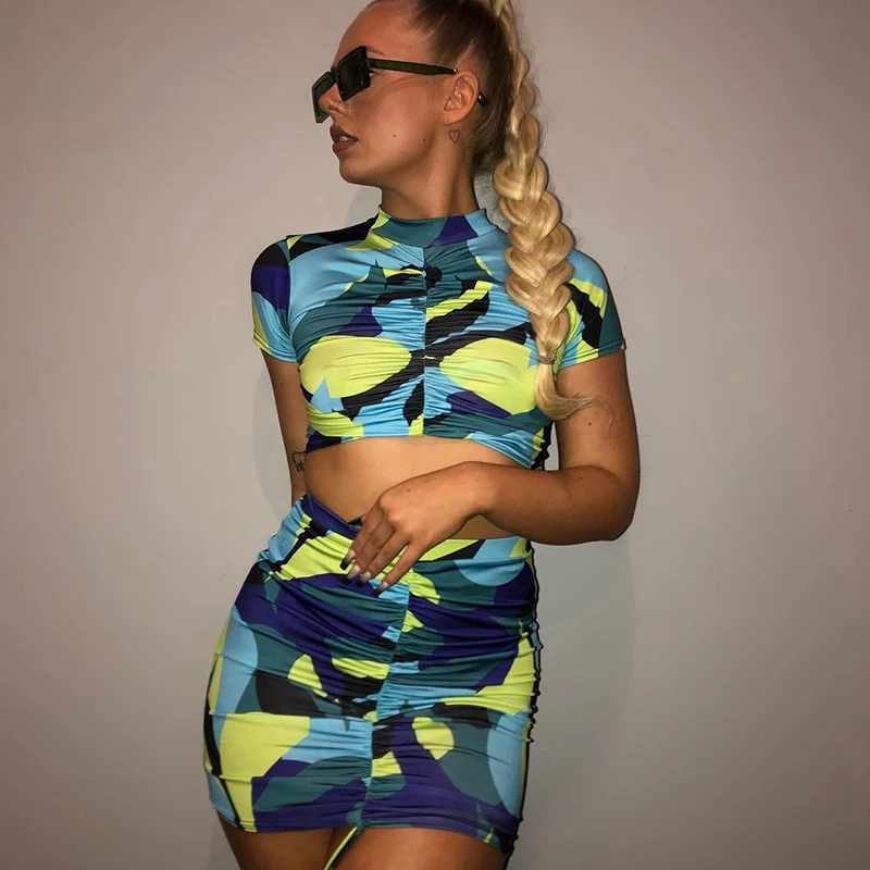 Bomblook Q21ST263 Fashion Print Set Short Sleeve Crop Top Bodycon Mini Skirt Women 2 Two Piece Set Streetwear
Bomblook Q21ST263 Fashion Print Set Short Sleeve Crop Top Bodycon Mini Skirt Women 2 Two Piece Set Streetwear