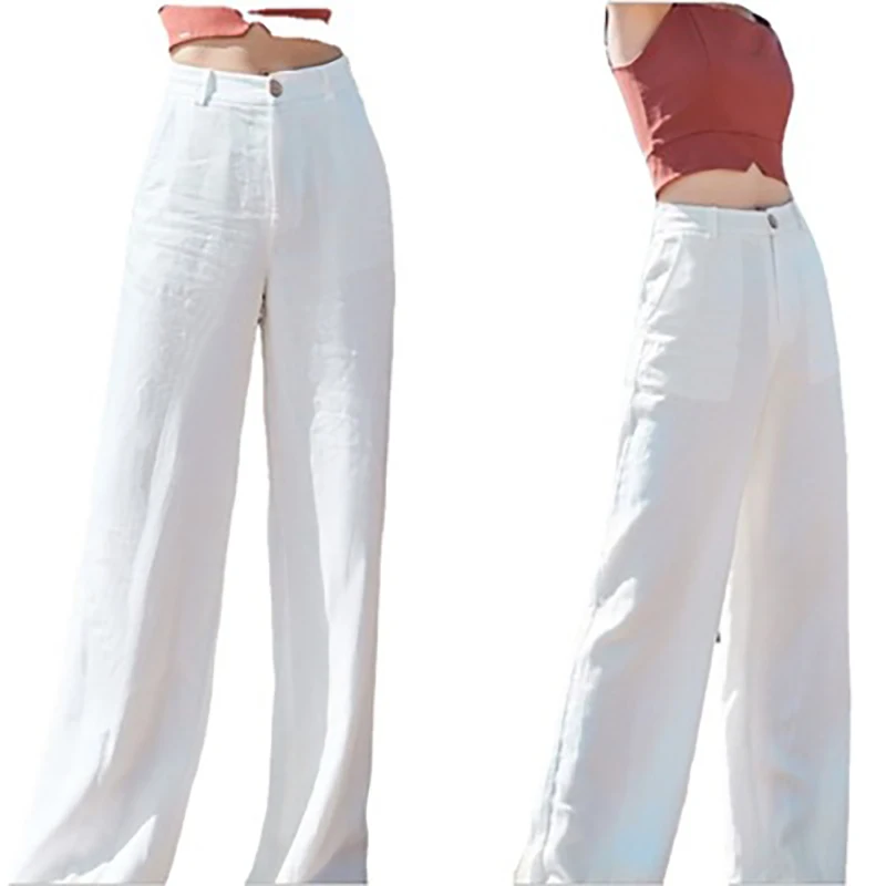 New Designs Pant Women Solid Linen Straight Fit Palazoo Pants High Waist Draped Trousers
New Designs Pant Women Solid Linen Straight Fit Palazoo Pants High Waist Draped Trousers