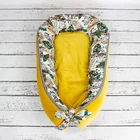 Crib Baby Bed Bumper Leaves Printed Nursing Baby Girl Bed Procter Pad Sleep Nest Cotton Crib Bumper