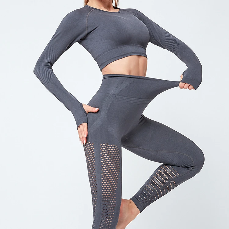 aola high waist seamless workout gym fitness yoga two piece sets 
aola high waist seamless workout gym fitness yoga two piece sets