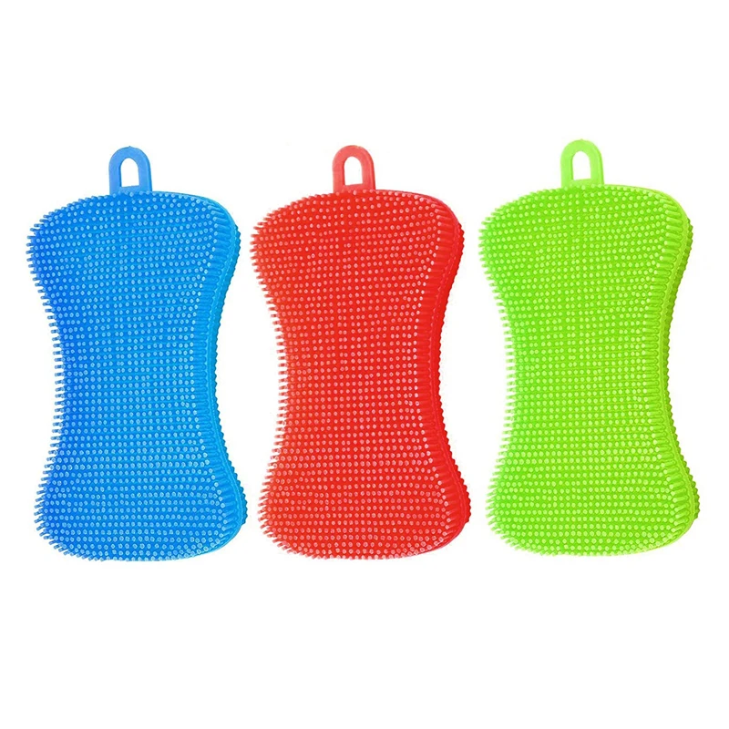 Fokison Washer Washable Scrubber Holder Silicone Sponge, Blue yellow green red pink orange color
Fokison Washer Washable Scrubber Holder Silicone Sponge, Blue yellow green red pink orange color